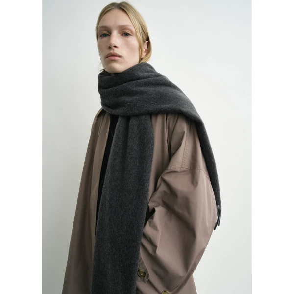 Toteme Cashmere scarf in Charcoal, view 3