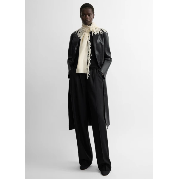Toteme Cashmere tassel scarf in Off-white, view 2