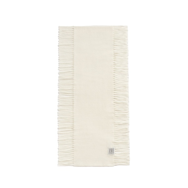 Toteme Cashmere tassel scarf in Off-white