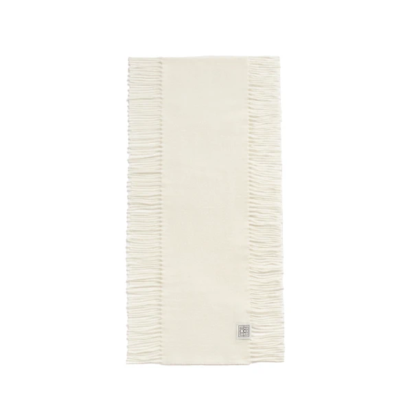 Toteme Cashmere tassel scarf in Off-white