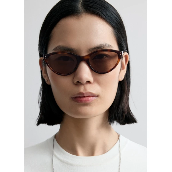 Toteme Cateye sunglasses in Dark havana, view 2