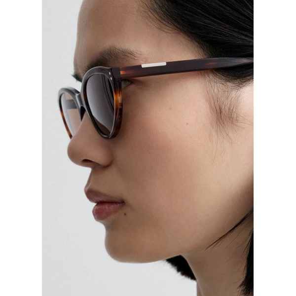 Toteme Cateye sunglasses in Dark havana, view 3