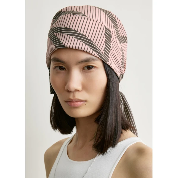 Toteme Centered monogram silk scarf in Walnut, view 4