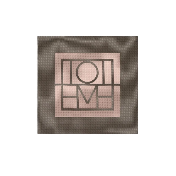 Toteme Centered monogram silk scarf in Walnut