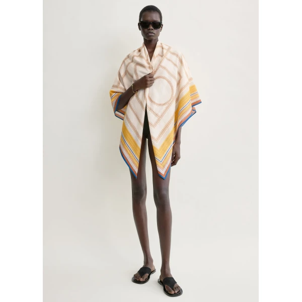 Toteme Collector sarong in Cream / Daffodil, view 2