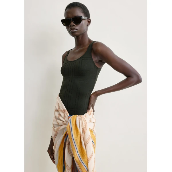 Toteme Collector sarong in Cream / Daffodil, view 4