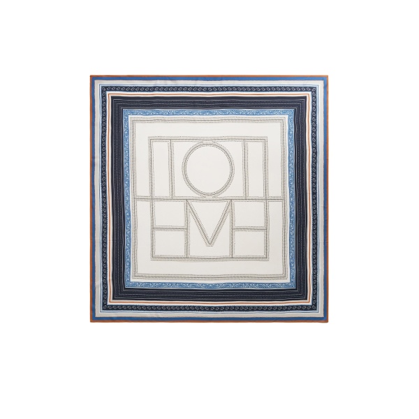 Toteme Collector scarf in Ecru navy