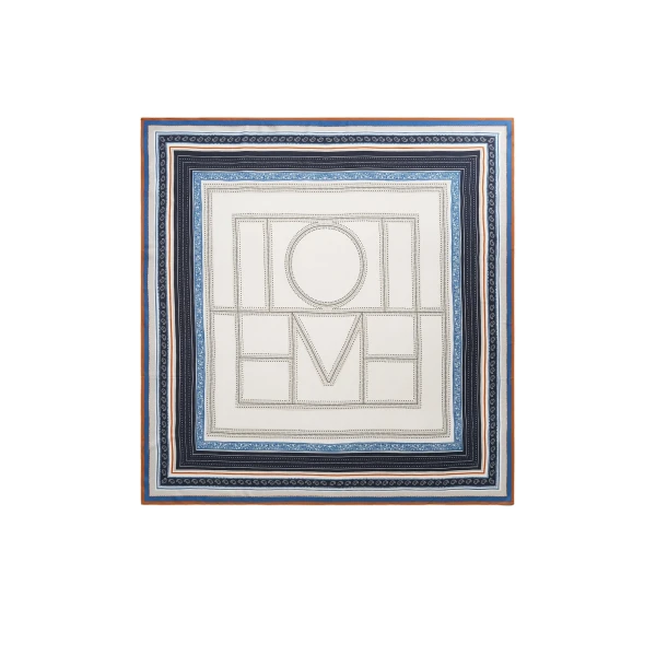 Collector scarf in Ecru navy