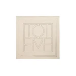 Toteme Embroidered monogram silk scarf in Ivory