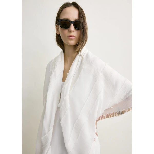 Toteme Fil coupé monogram sarong in Off-white, view 4