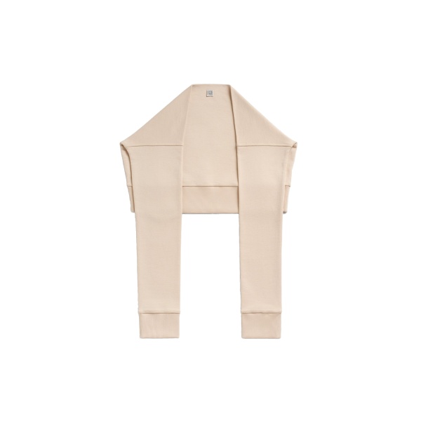 Toteme Jersey sleeve scarf in Ecru