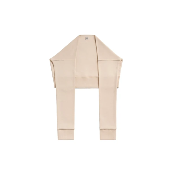 Toteme Jersey sleeve scarf in Ecru