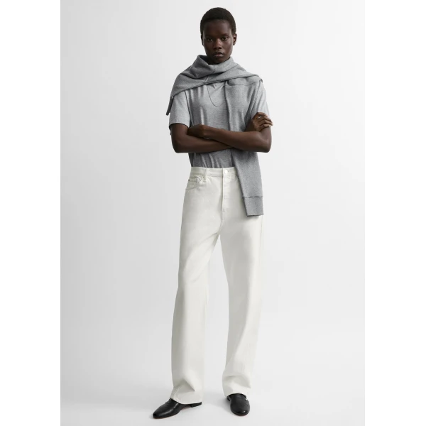 Toteme Jersey sleeve scarf in Grey mélange, view 2