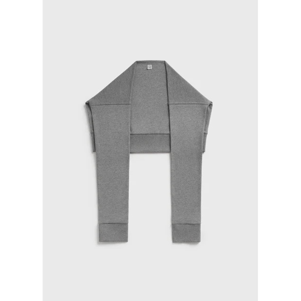 Toteme Jersey sleeve scarf in Grey mélange, view 4