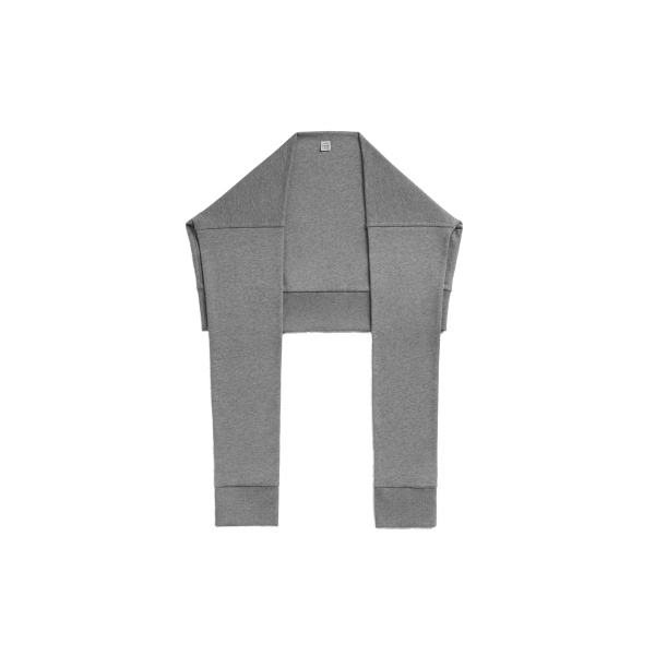 Toteme Jersey sleeve scarf in Grey mélange
