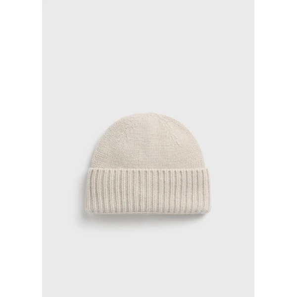 Toteme Lambswool beanie in Almond, view 4