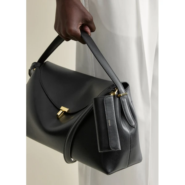 Toteme Leather lipstick case in Black, view 2