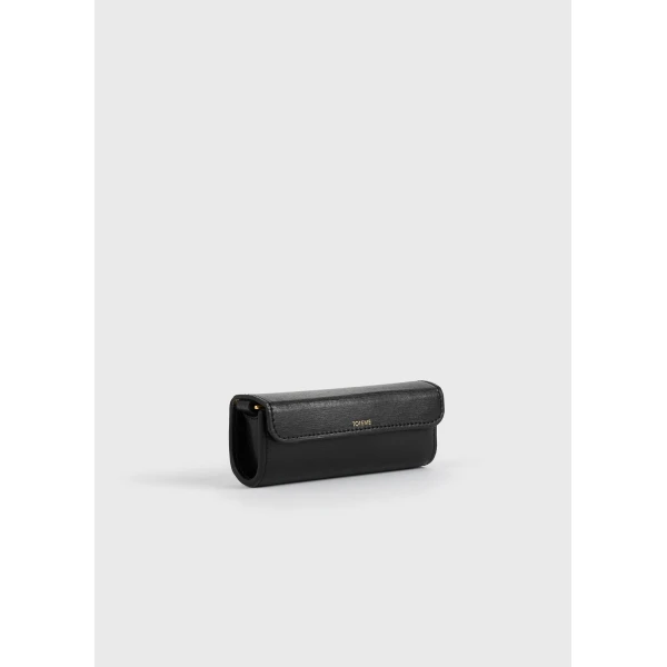 Toteme Leather lipstick case in Black, view 3