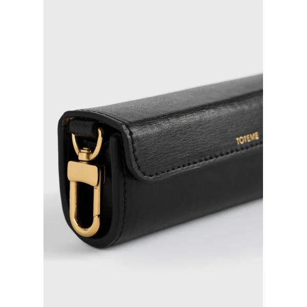 Toteme Leather lipstick case in Black, view 5