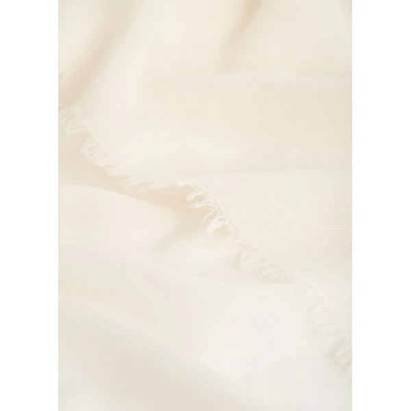 Toteme Light wool blanket scarf in Off-white, view 5