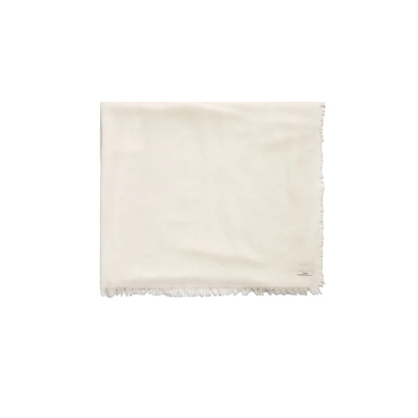 Toteme Light wool blanket scarf in Off-white