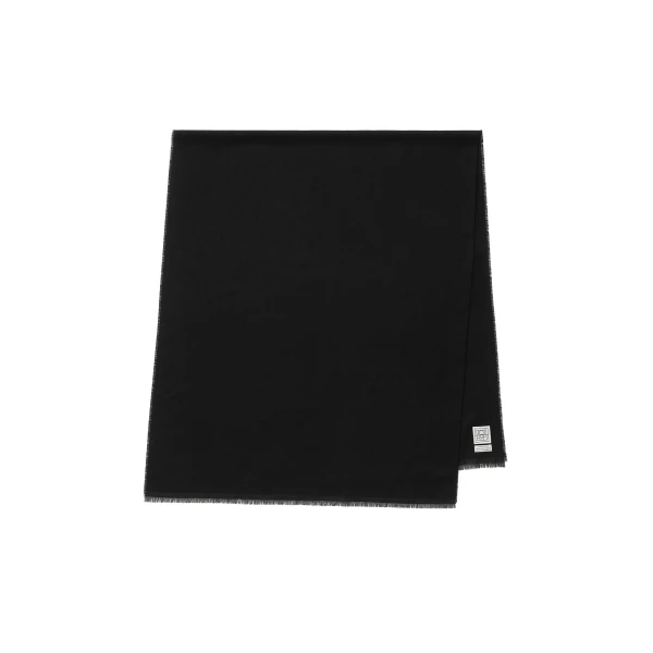 Toteme Light wool scarf in Black