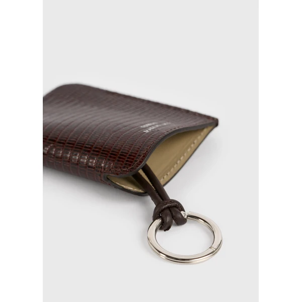 Toteme Lizard-embossed keyring in Brown, view 4