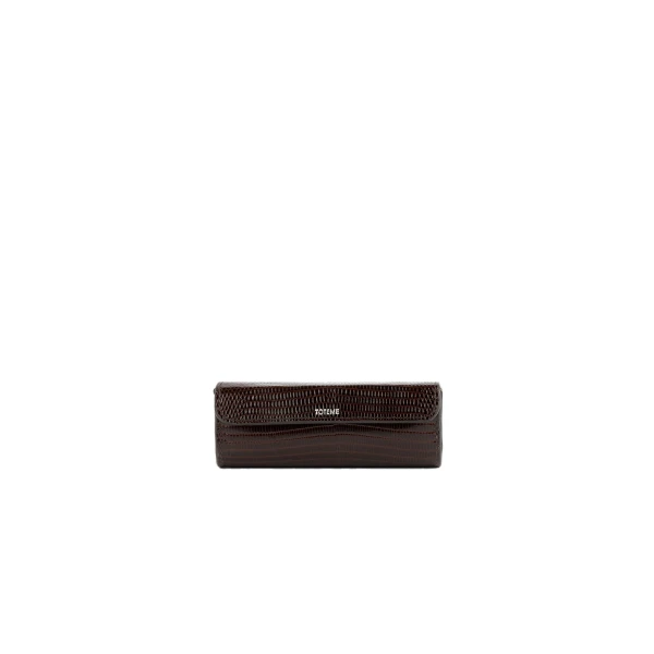 Toteme Lizard-embossed lipstick case in Brown
