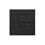 Toteme Monogram crochet silk scarf in Washed black
