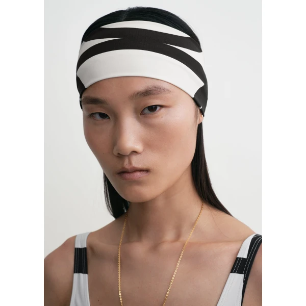 Toteme Monogram headband in Tofu, view 2