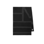 Toteme Monogram twill scarf in Black