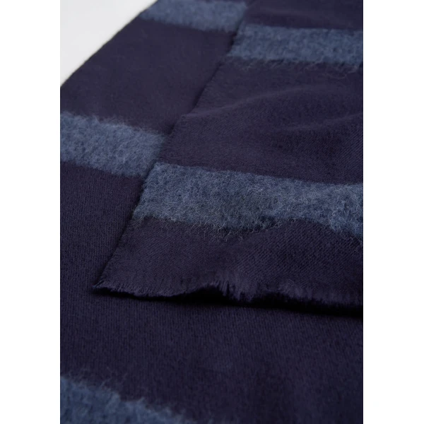 Toteme Monogram twill scarf in Navy, view 4