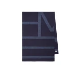 Toteme Monogram twill scarf in Navy