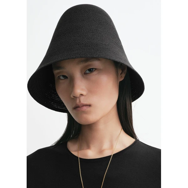 Toteme Paper sun hat in Black, view 2