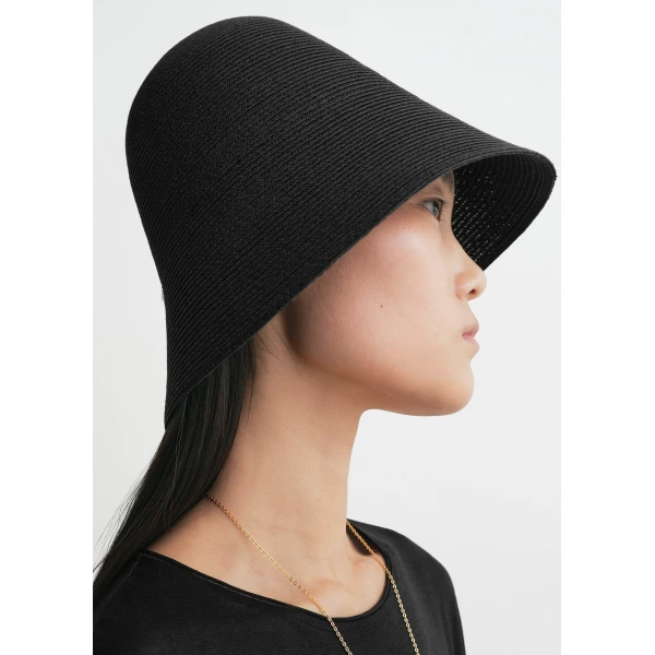 Toteme Paper sun hat in Black, view 3