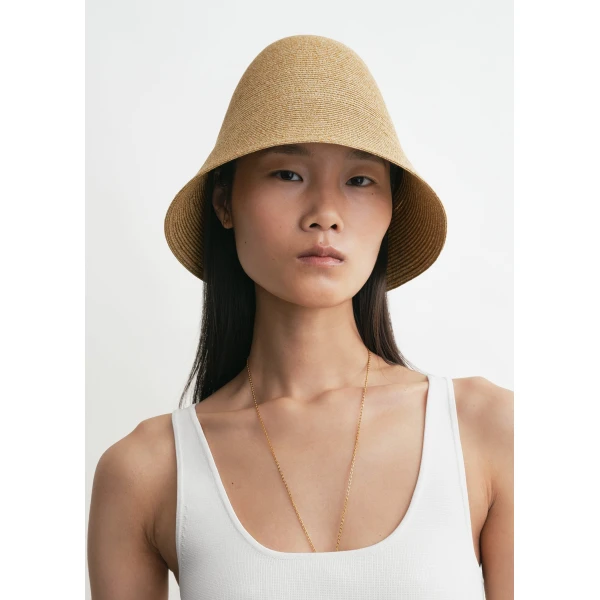 Toteme Paper sun hat in Honey, view 3