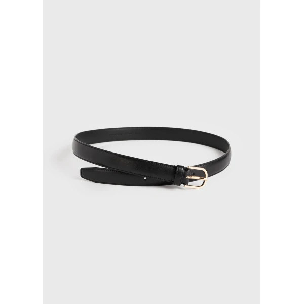 Toteme Slim leather belt in Black, view 4