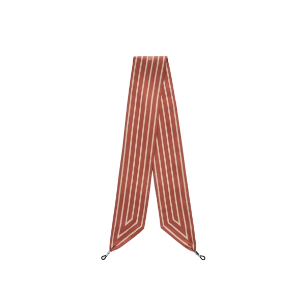Striped sunglasses scarf in Red / Ecru