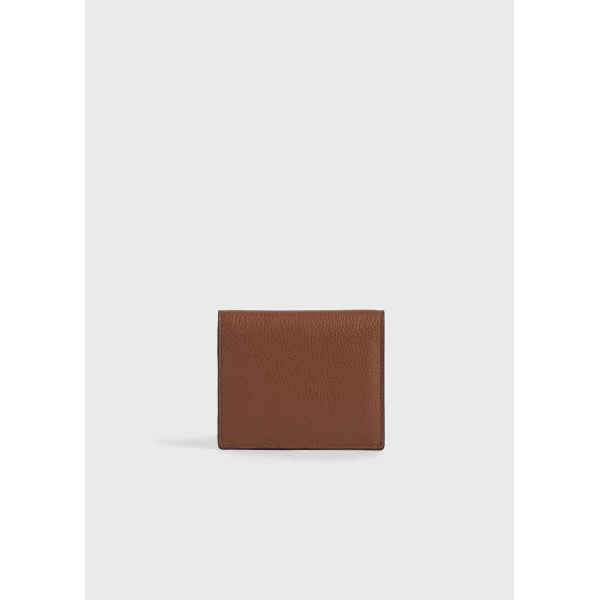 Toteme T-Lock grained-leather cardholder in Sienna, view 6