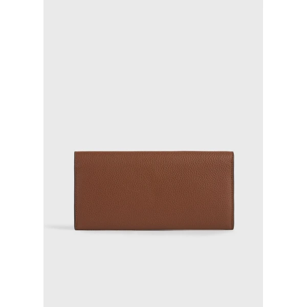 Toteme T-Lock grained-leather wallet in Sienna, view 6