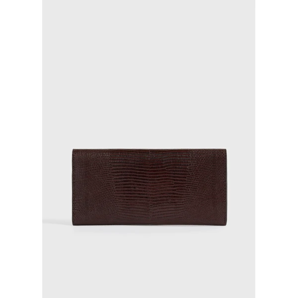 Toteme T-Lock lizard-embossed wallet in Brown, view 6