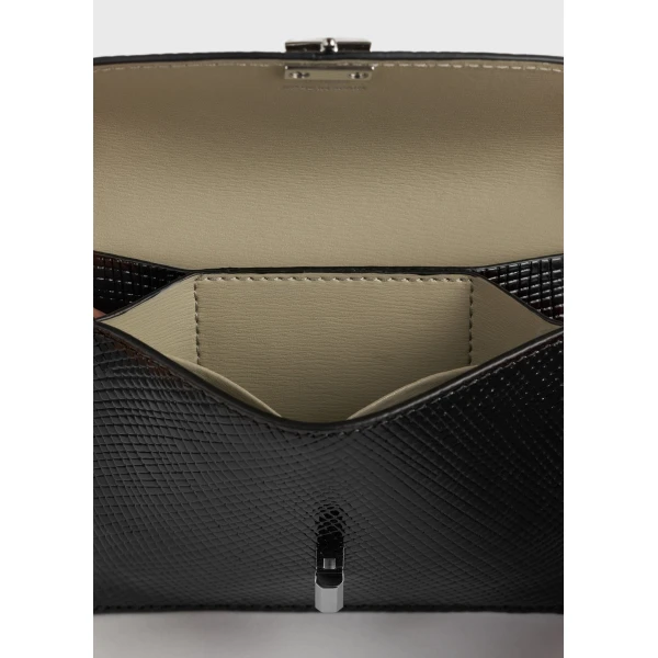 Toteme T-Lock palmellato-patent cardholder in Black, view 5