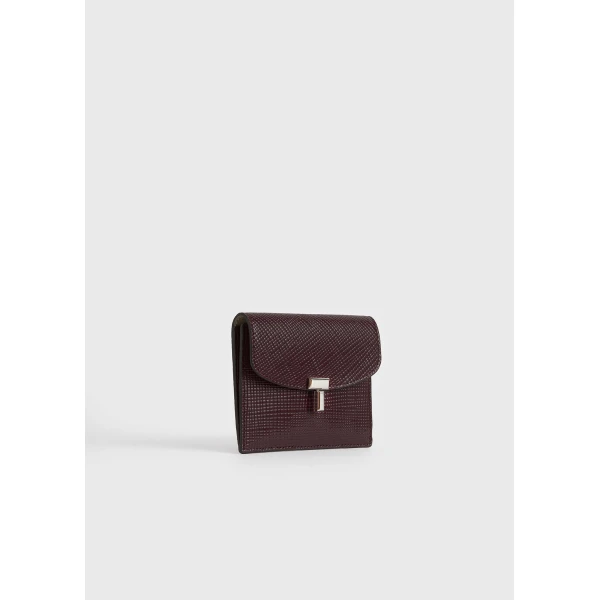 Toteme T-Lock palmellato-patent cardholder in Cherry, view 2
