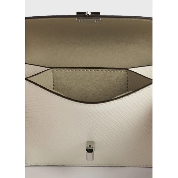 Toteme T-Lock palmellato-patent cardholder in Off-white, view 5