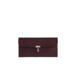 Toteme T-Lock palmellato-patent wallet in Cherry