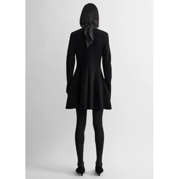 Toteme Wool skater dress in Black, view 4