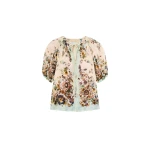 Ulla Johnson Amara Top in Jasmine | Short Sleeved | Coveti