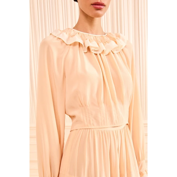 Ulla Johnson Celesta Ruffled Blouse in Peony