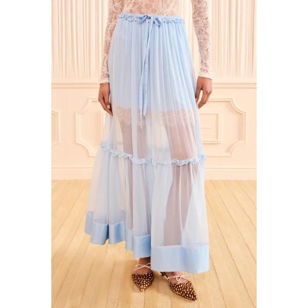 Ulla Johnson Delphina Lace Skirt in Hydrangea