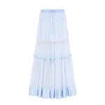 Ulla Johnson Delphina Lace Skirt in Hydrangea | Maxi Skirts | Coveti